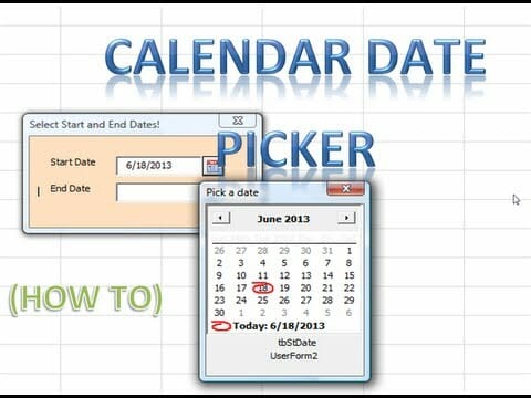 date picker add in for excel 2016 mac